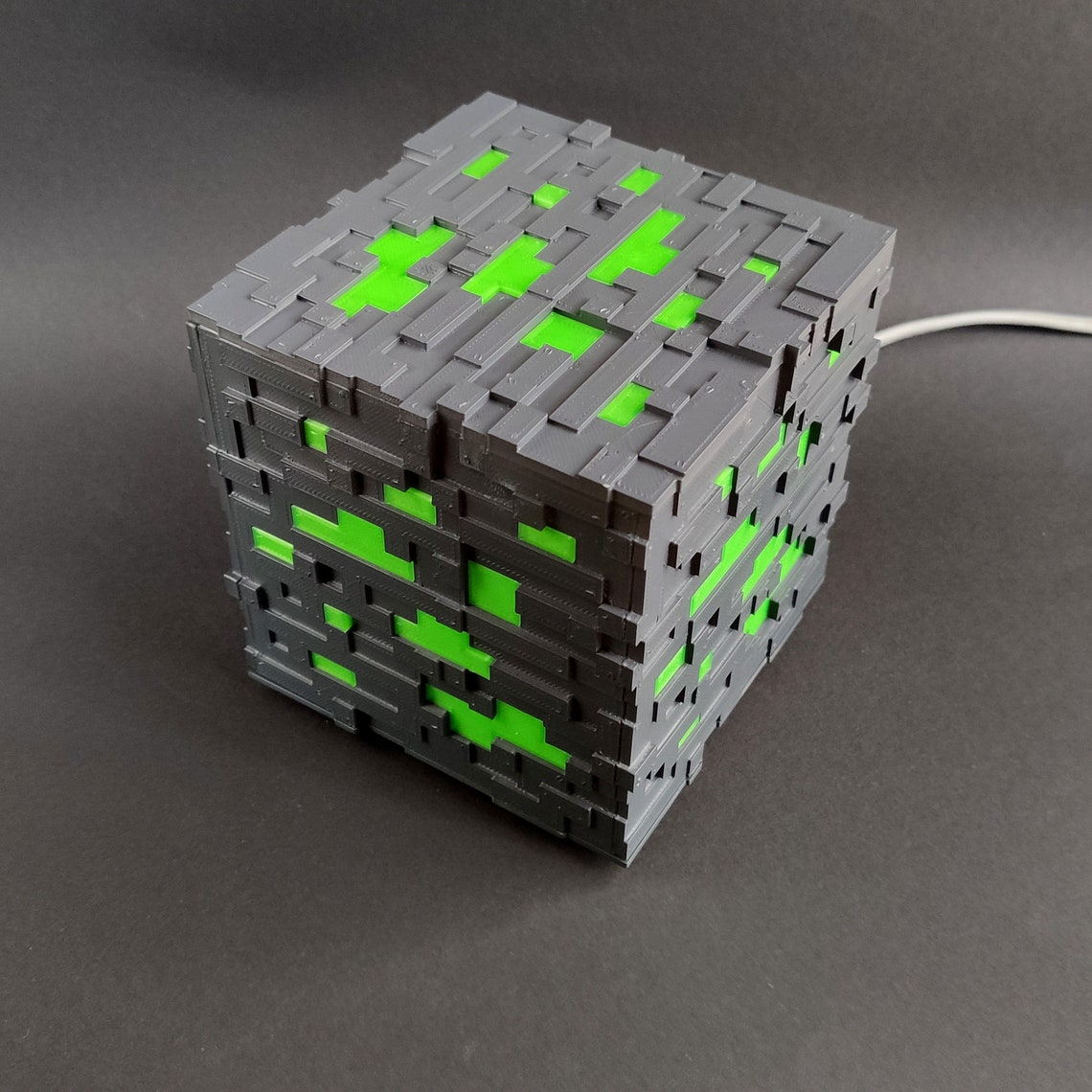 Minecraft Ore Lamp 47 inch Night Light LED Green Etsy