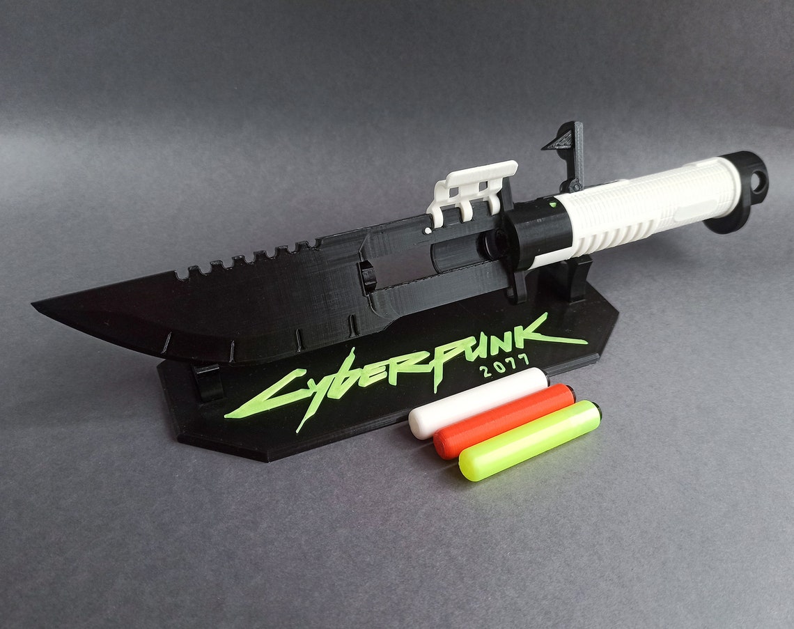 Cyberpunk 2077 Combat Knife Model Neurotoxin 3D Printed Etsy