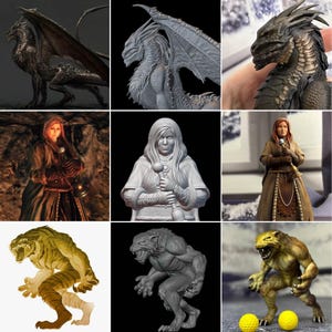 Custom 3D Printed Figurines - Characters from Movies, Games, Cartoons - Resin Painted - Made to order