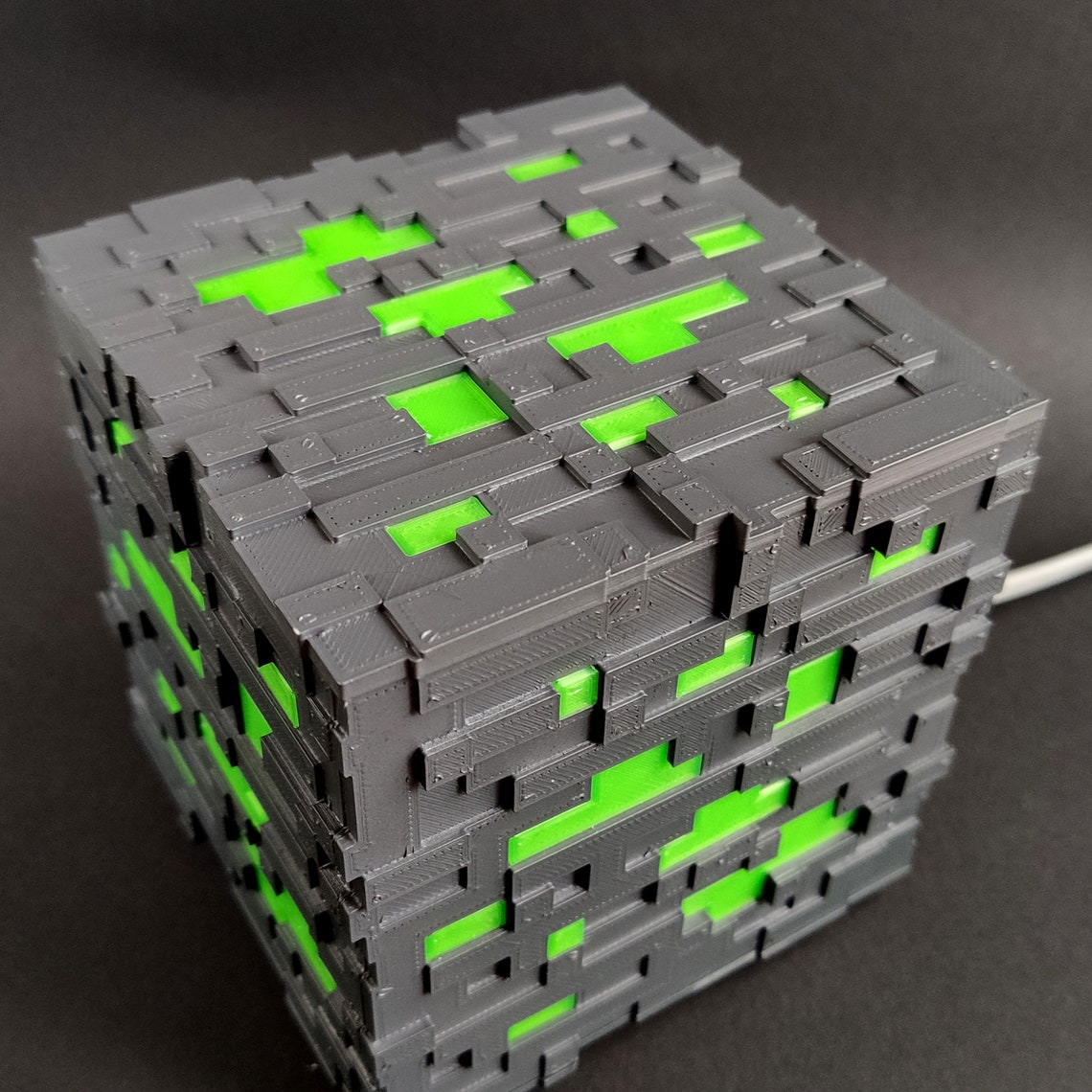 Minecraft Ore Lamp 47 inch Night Light LED Green Etsy