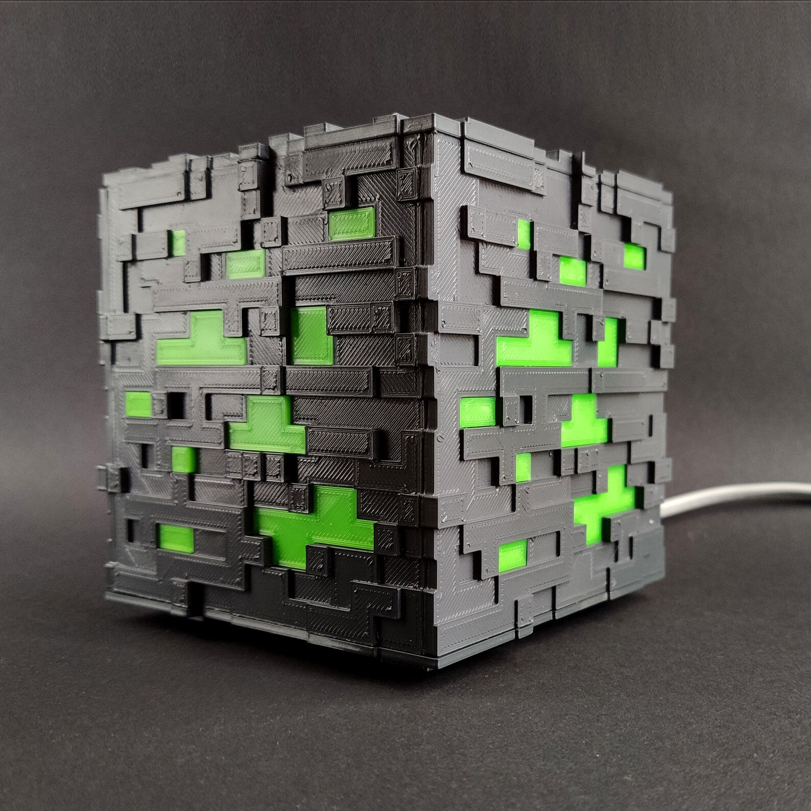 Minecraft Ore Lamp 47 inch Night Light LED Green Etsy