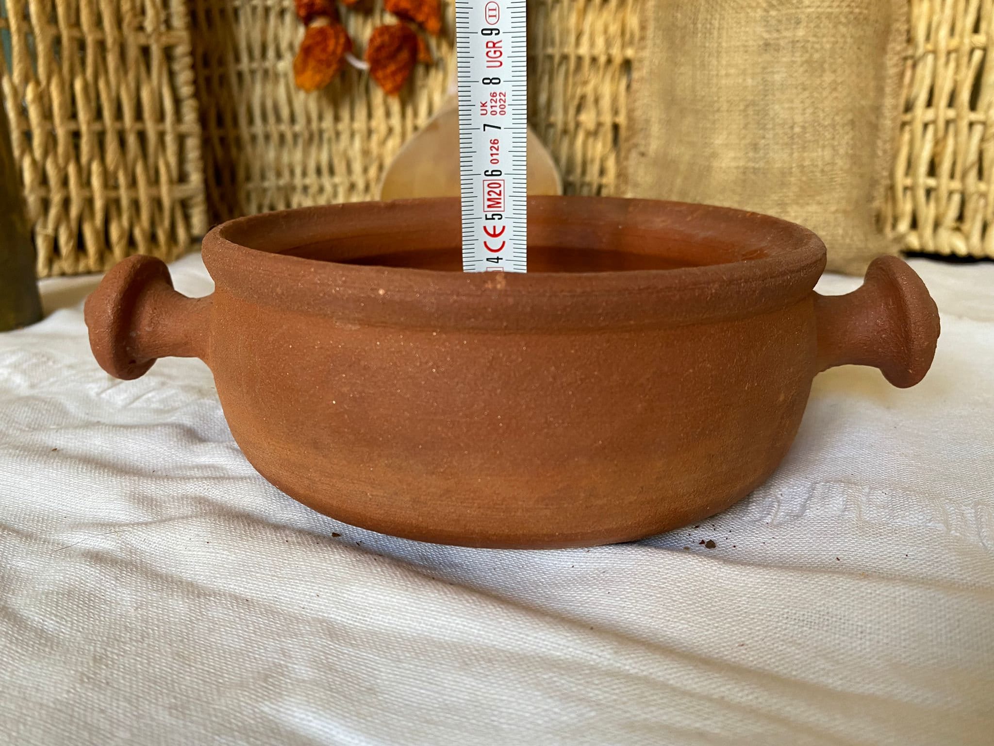 Cazuela Barro Cazuela Besuguera Ovalada De Barro Esmaltado Rojo