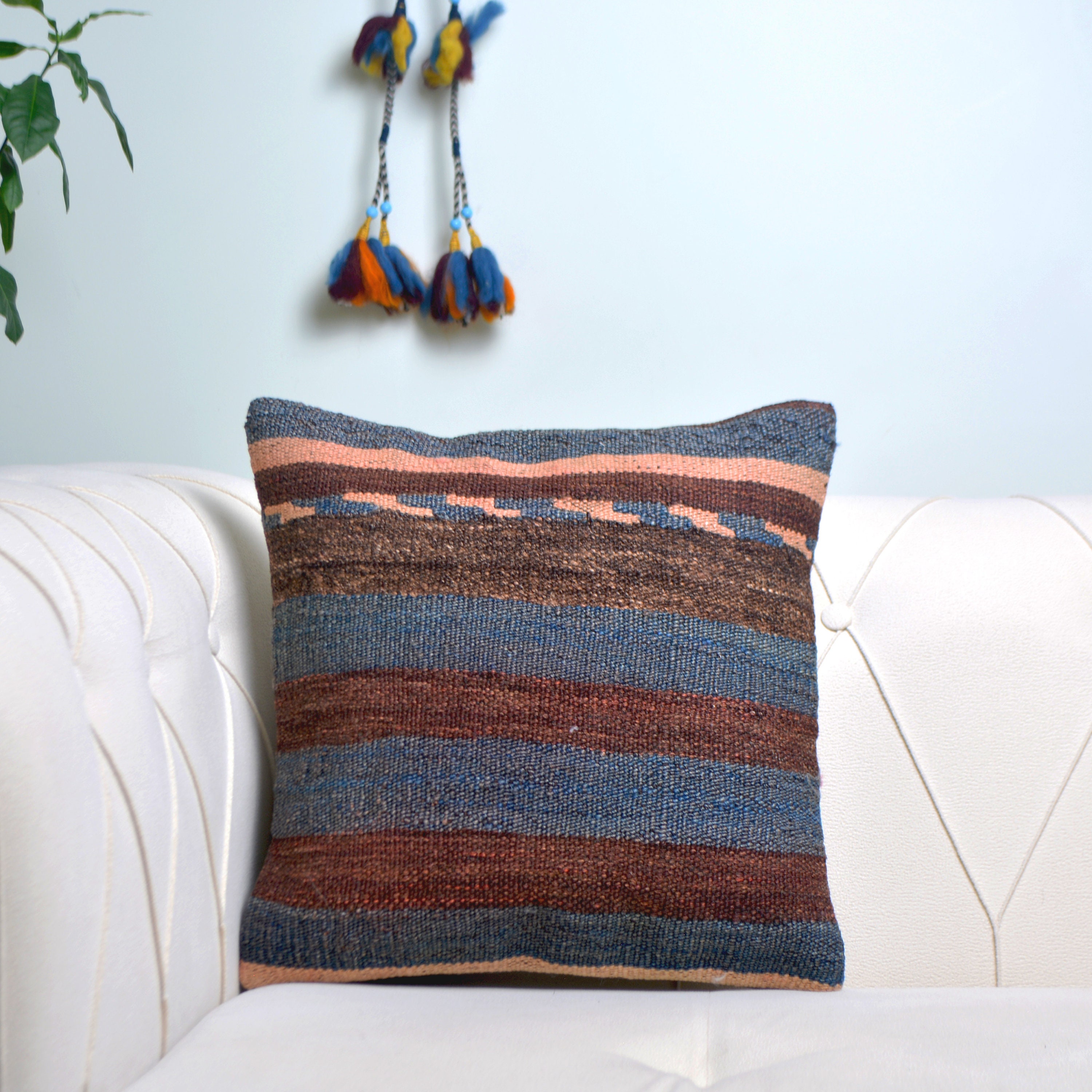 Rug pillow cover decorative rustic pillow cover handmade Etsy