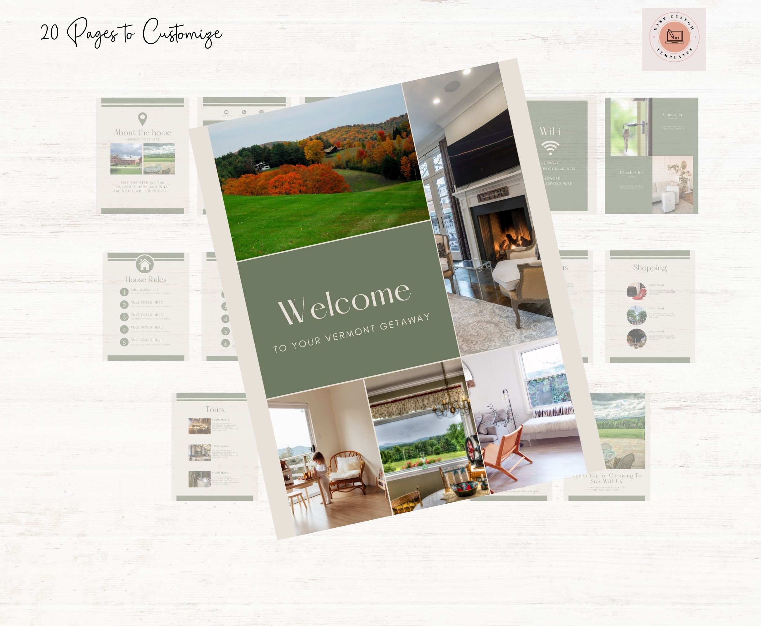 Super Host Welcome Book, Canva Template, Editable House Manual ...