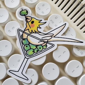 Cockatiel Cocktail | Sticker | Matte White