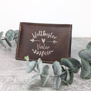 Portemonnaie Herren | Vatertagsgeschenk | Fotogravur | Personalisierte Geldbörse | Geldbeutel Männer | Papa Geschenk | Männer Geschenke |