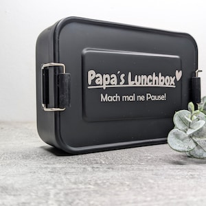 Metall Lunchbox | Papas Brotdose | Papa Geschenk | personalisiertes Geschenk | Vatertag | Bester Papa | Geschenke zum Vatertag | PAPA LIEBE