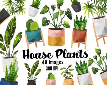 Potted Plant Clipart Etsy