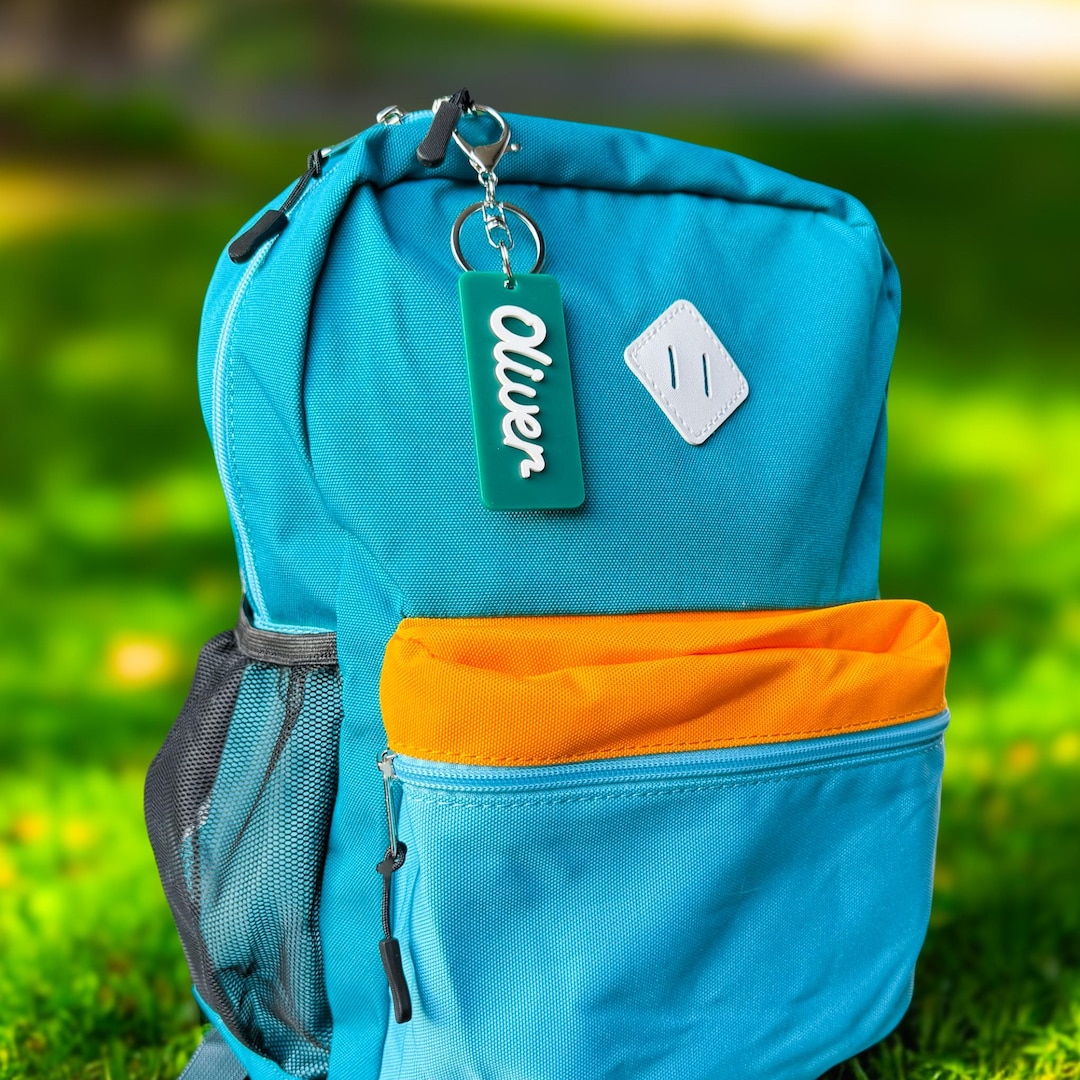 Back to School Personalized Backpack Name Tag | School Name Label Gift ...