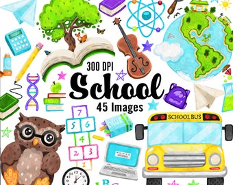 School Clipart - Teacher Clipart - School Clip Art - Student Clipart - School Graphics - Classroom Clipart - Back To School Png - Clipart