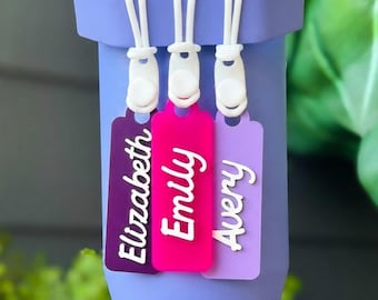 Water Bottle Name Tag Accessories for School |Personalized Backpack School Cup Name Tag