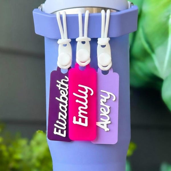 Water Bottle Name Tag Accessories for School |Personalized Backpack School Cup Name Tag