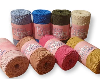 Bugeto PP Ribbon Flat Ribbon Yarn, 5 Mm Wide, Pocket Yarn, Glossy