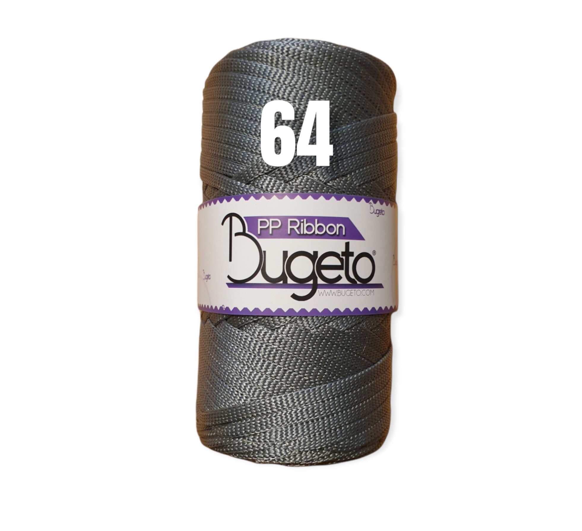 Bugeto PP Ribbon Flat Ribbon Yarn, 5 Mm Wide, Pocket Yarn, Glossy