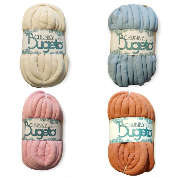 Bugeto Chunky Cotton, Tubeyarn, Schlauchgarn für Armstricken. Mega Chunky Wool