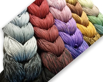 Rope yarn 3 mm in gradient color. Ideal for shopping nets, bags, etc. PP Puzzle Bugeto 3 mm