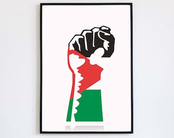Free Palestine, Solidarity Wall Art, Leftist Poster Print, Israel, BDS