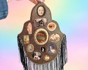 Golden Altar for Abundance and Prosperity. Wallhanging Altar. Original Artwork Handmade Altar Golden Shrine