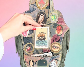 Wallhanging Altar for Manifestation, Reflection, New Beginnings. Original Textile Artwork