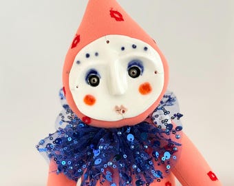 Ariel, the Love Spirit Guide. Original Artwork . Handmade Artdoll Ooak Unique Doll Creepy Cute Art Handmade Doll
