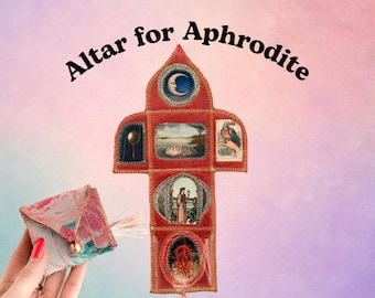 Venus Pocket Altars. Aphrodite Travel Shrine Travel Altar Venus. Foldable Altar. Venus Oratory. Handmade Original Artwork