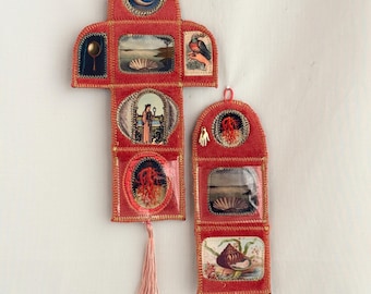 Venus Taschen Altäre. Aphrodite Reiseschrein Reisealtar Venus. Faltbarer Altar. Venus Oratorium. Handgemachte Originalkunstwerk