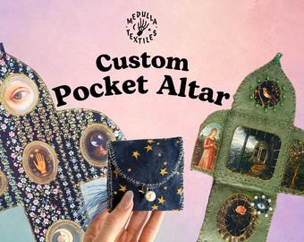 Intuitively created Personalized Pocket Altar. Handmade Ooak Altar. Original Artwork. Customized Shrine Textile Shrine Ooak Travel Oratory