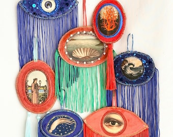 Venus Ornaments. Magical Textile Altar Decor. Handmade Original Artwork. Unique One of a kind Ornaments Aphrodite Altar Venus