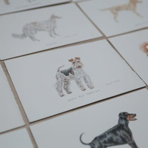Custom pet portrait watercolour full bodied/ head and neck painting 4x6&quot; 6x8&quot; 8x10&quot;
