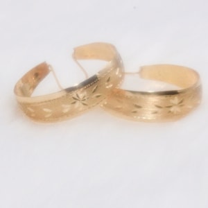 10K Yellow Gold Hoop Earrings -