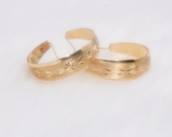 10K Yellow Gold Hoop Earrings -