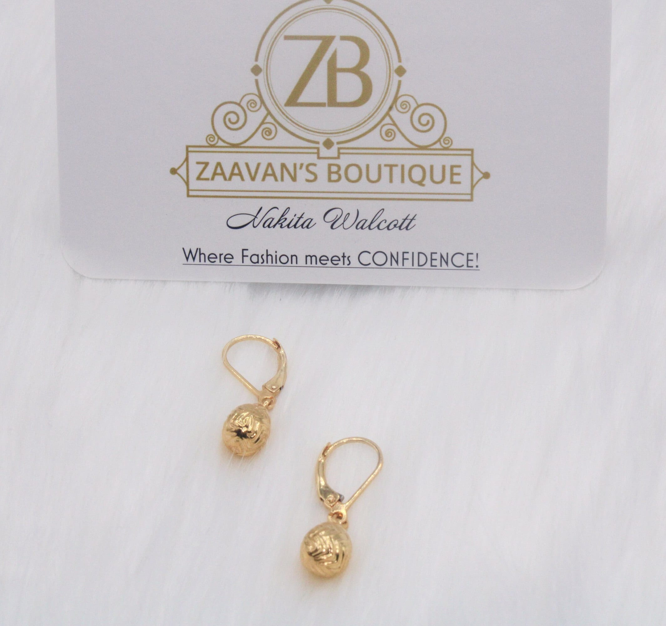 10K Real Gold Leverback Dangle Earrings  - Drop Earrings  - Gift for her - Mother's Day Gift .