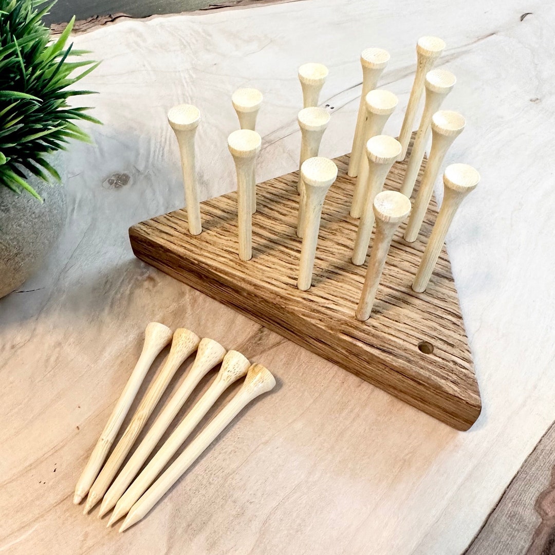 Real White Oak Wood Peg Game Classic Triangle Wood Puzzle Cracker