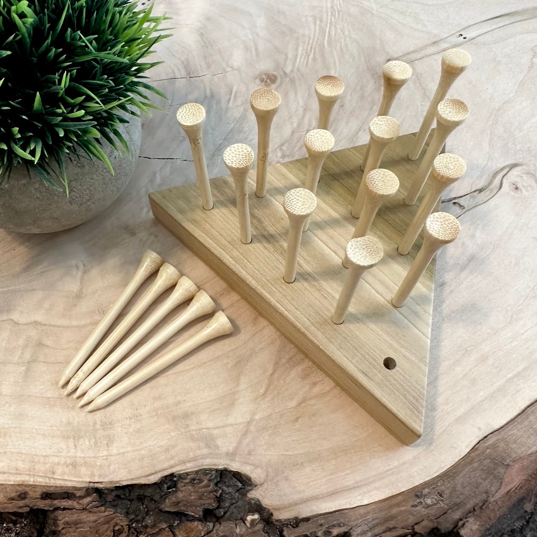Handmade Wood Peg Game Classic Triangle Wood Puzzle Cracker Barrel Brain Teaser Peg Solitaire