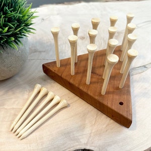 Wood Peg Game | Classic Triangle Wood Puzzle | Cracker Barrel Brain Teaser | Gift for Him | Golf Tee Game | Peg Game | Wood Shelf Decor