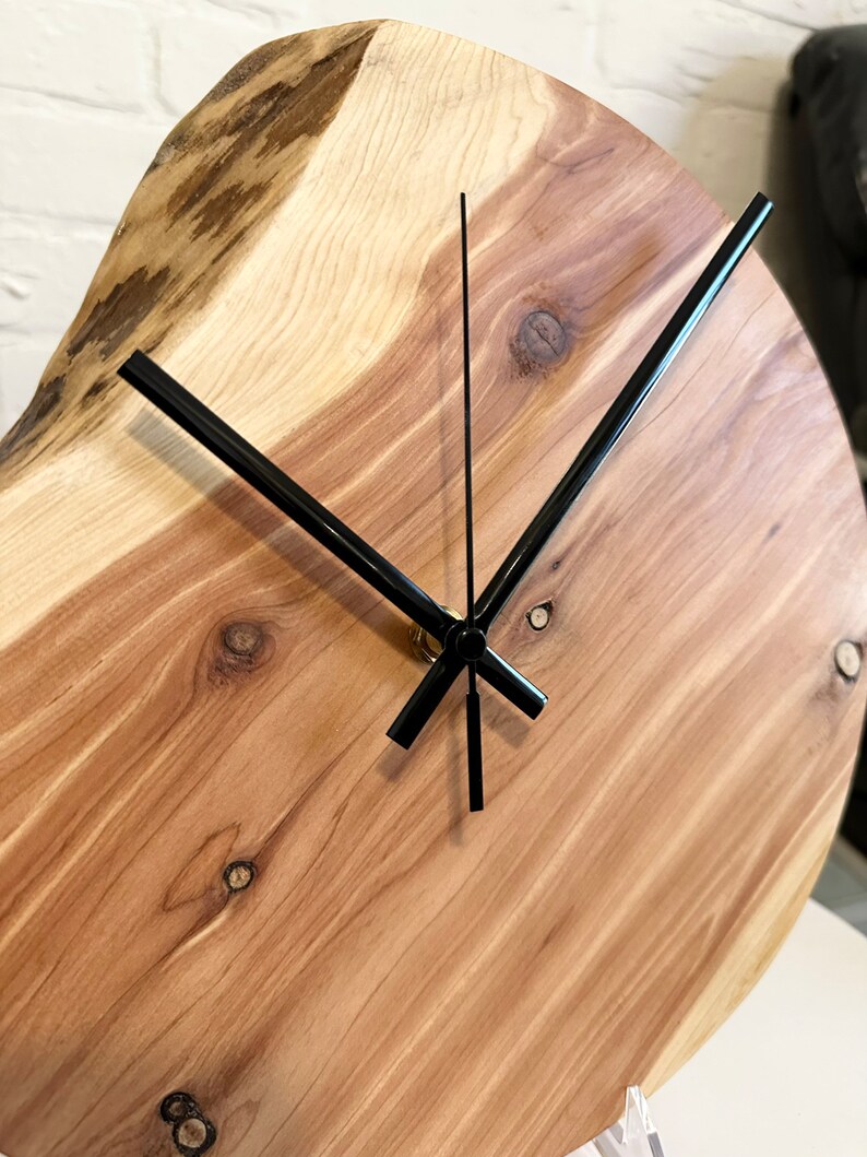 Small Live Edge Clock Repurposed Wood Wall Clock Wooden Etsy