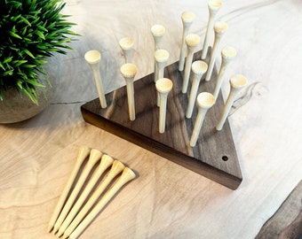 Walnut Wood Peg Game: Triangle Puzzle Brain Teaser