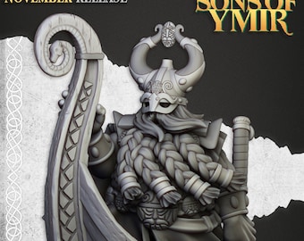Dwarfs - Sea Lord - Sons of Ymir - 32mm/28mm - Ideal for Tabletop RPGs | Dungeons and Dragons - Highlands Miniatures