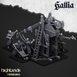 Gallia Trebuchet - Kingdom of Sunland - 32mm/28mm - Ideal for Tabletop RPGs | Dungeons and Dragons - Highlands Miniatures