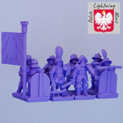 Mercenary Army - Shielded Crossbowmen -  Revolution - Detailed Miniatures