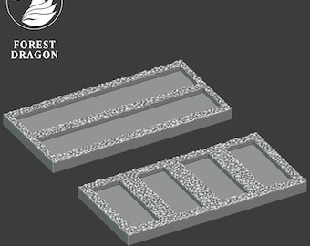 Base/Movement Tray 2slot/4slot -  - Forest Dragon - 10mm