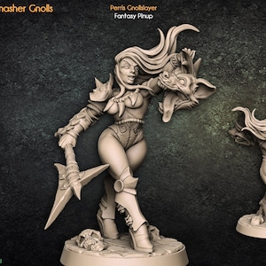 Perris Gnollslayer Pinup - Artisan Guild - DnD Tabletop Games - Resin Miniature