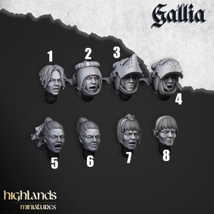 Female Knight heads - Kingdom of Sunland - 32mm/28mm - Ideal for Tabletop RPGs | Dungeons and Dragons - Highlands Miniatures
