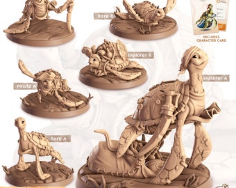 Zwemmers - Adventuring Companions - Tortl - Cast n Play - Gedetailleerde miniaturen - Tafel-RPG's