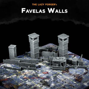 Favelas Wall Set - Scenery -  6mm - Epic - Resin Miniatures