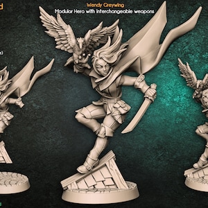 Wendy Greywing - Gremio de Artesanos - Juegos de mesa DnD - Miniatura de resina