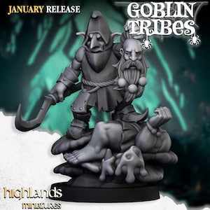 Goblins -  Swamp Boss - 32mm/28mm - Ideal for Tabletop RPGs | Dungeons and Dragons - Highlands Miniatures