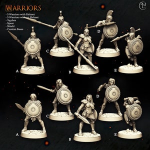 スパルタの女性戦士 - フランチェスカ・ムスメチ - DnD テーブルトップ ゲーム - 樹脂製ミニチュア