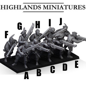 Sunland Arquebusiers - Kingdom of Sunland - 32mm/28mm - Ideal for Tabletop RPGs | Dungeons and Dragons - Highlands Miniatures