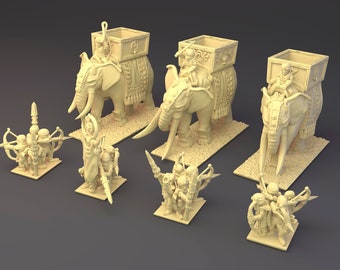 Arabians Elephants - Warmaster Revolution - Detailed Miniatures